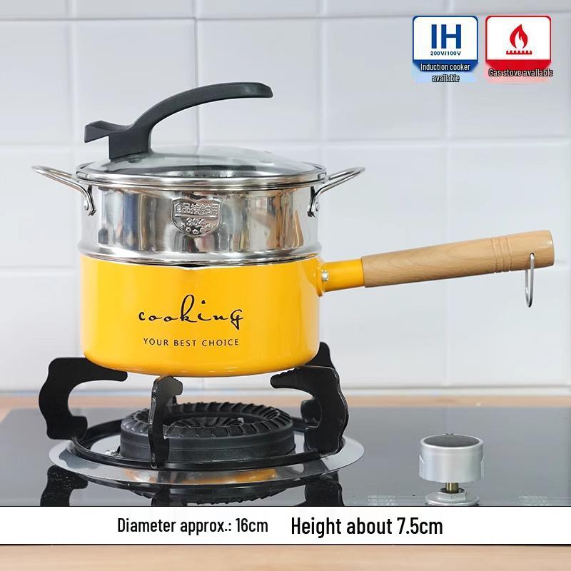 Sheng Bang Rong Non-Stick Flat-Bottom Frying Pan with Maifan Stone for Mini Induction Cookers