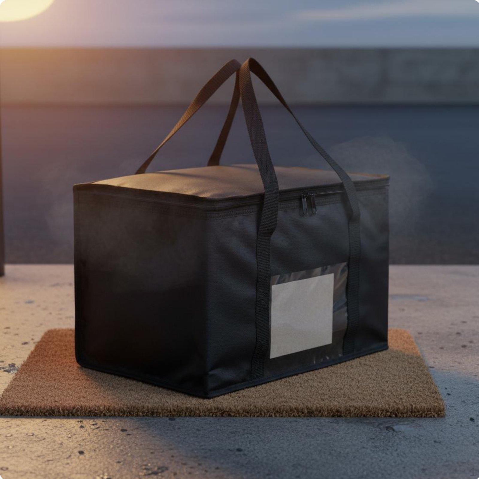 Aluminum Foil Lined Picnic Bag Thickened Material Insulated Thermal Tote Zipper Closure Large 40x24x31cm