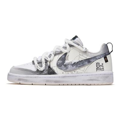 Court Borough 2 Nautical Storm Cushioning, Wear Resistant Low Top Skateboard Shoes Women's Gray FJ7692-191(Team177-)