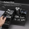 Men's Plastic Organizer with Adjustable Shelves for Skincare, Perfume & Toiletries. Sturdy & Space-Saving. Ideal Gift!