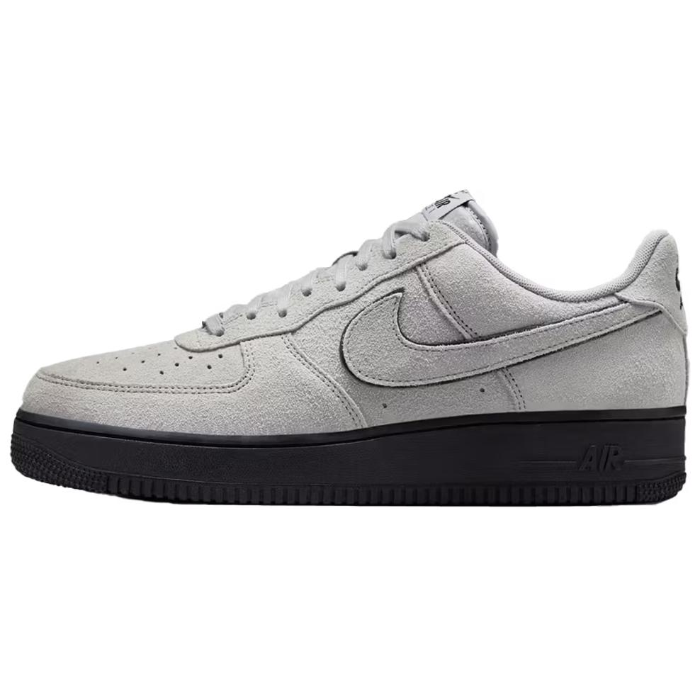 Nike Air Force 1 07 LV8 Smoke Grey Suede Men Sneakers Light-Smoke-Grey Black HQ1966-001
