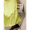 Women Satin V Neck Blouse Elegant Short Sleeve Side Drawstring Ruched Top Summer Casual Work Office Tunic Fashion Sleeveless Sweet Tank Tops for Women