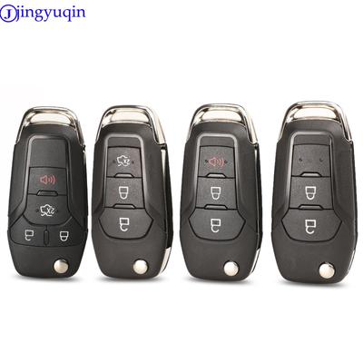 Jingyuqin 10ks Obal na klíčenku dálkového ovladače auta Pro Ford F-150 F-250 F-350 Explorer Ranger KA Fiesta Mondeo 2/3 Tlačítka