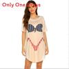 T-shirt Grafica con Fantasia Bikini per Donna Estate Spiaggia Casual Vestibilità Larga Top