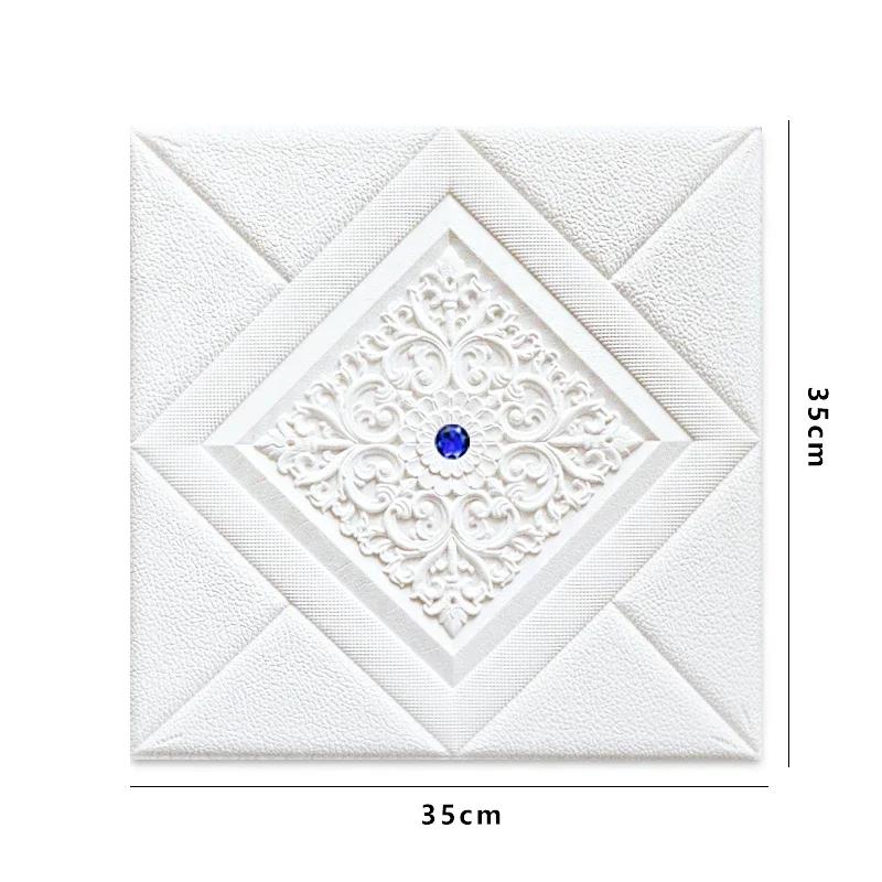 20Pcs Wall Sticker 3D Wallpaper Self-Adhesive Peel and Stick Foam Wall Panel for Bedroom Living Room Kids Room Home Decoration