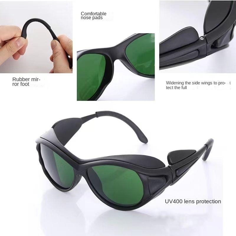 Lunettes de protection coupe-vent pour soudage électrique au laser soudage à l'arc à l'argon deux lunettes de protection 1064 nm