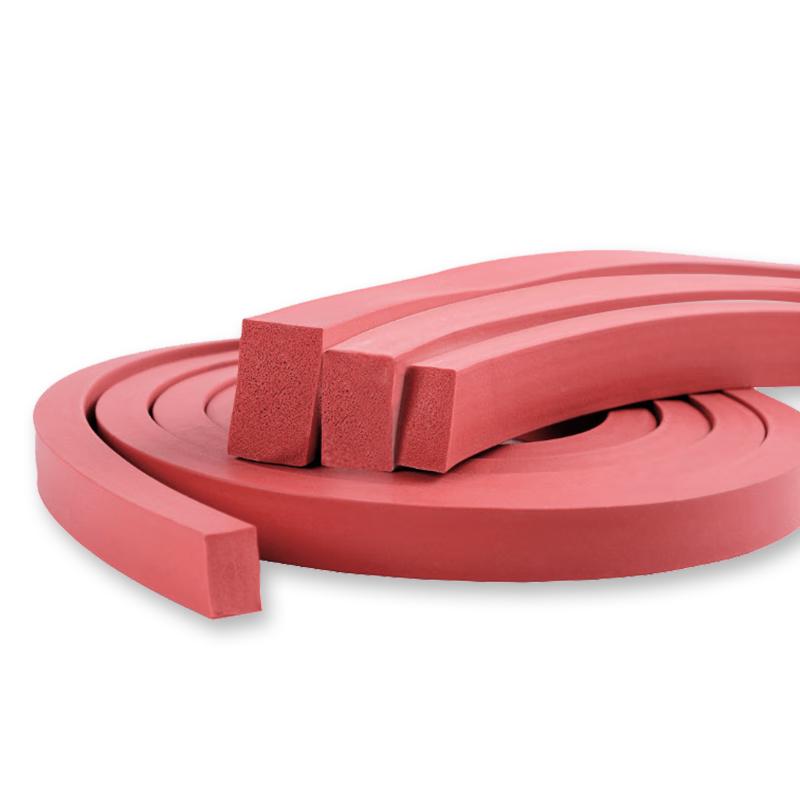 High-Temperature Red Silicone Foam Seal Strip