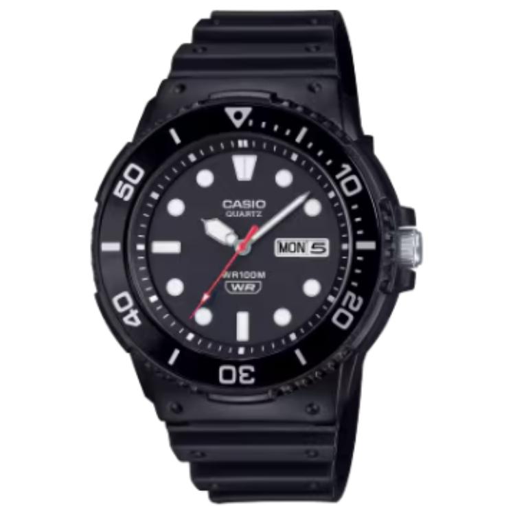 CASIO Standard Collection Quartz Movement Resin Strap Watch Men s Watches Black Dial MRW-230H-1E1V Black Dial