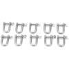 10Pcs M5 Straight D Shackle Stainless Steel D Type Rigging Chain Shackle Hook Sling Screw