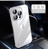Applicable to iPhone16 electroplated PC borderless mobile phone case 15 transparent Apple 14 with its own lens film all-inclusive hard case
