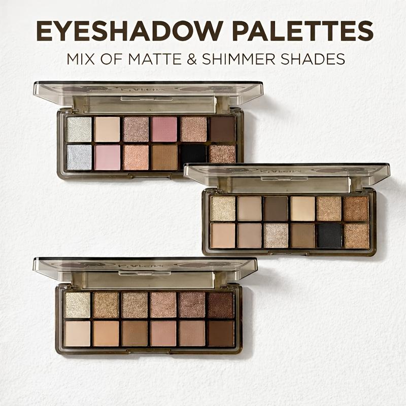 12 Color Neutral Eyeshadow Palette, Matte and Shimmer Eyeshadow Set, Waterproof Smudge Proof, Highly Pigmented Blendable Makeup for All Skin Tones