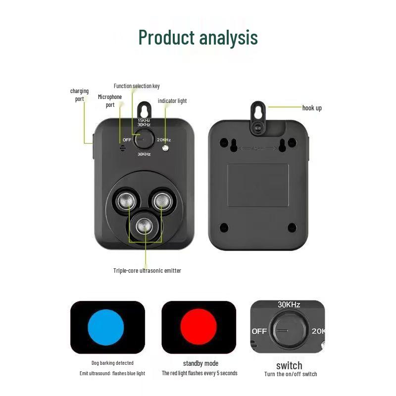 Smart Ultrasonic Anti-Bark Pet Repeller: Indoor/Outdoor Dog & Cat Training Device