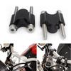 Black 7/8"-22mm Handlebar Bar Mount Clamp Riser Holder for Motorcycle Dirt Bike