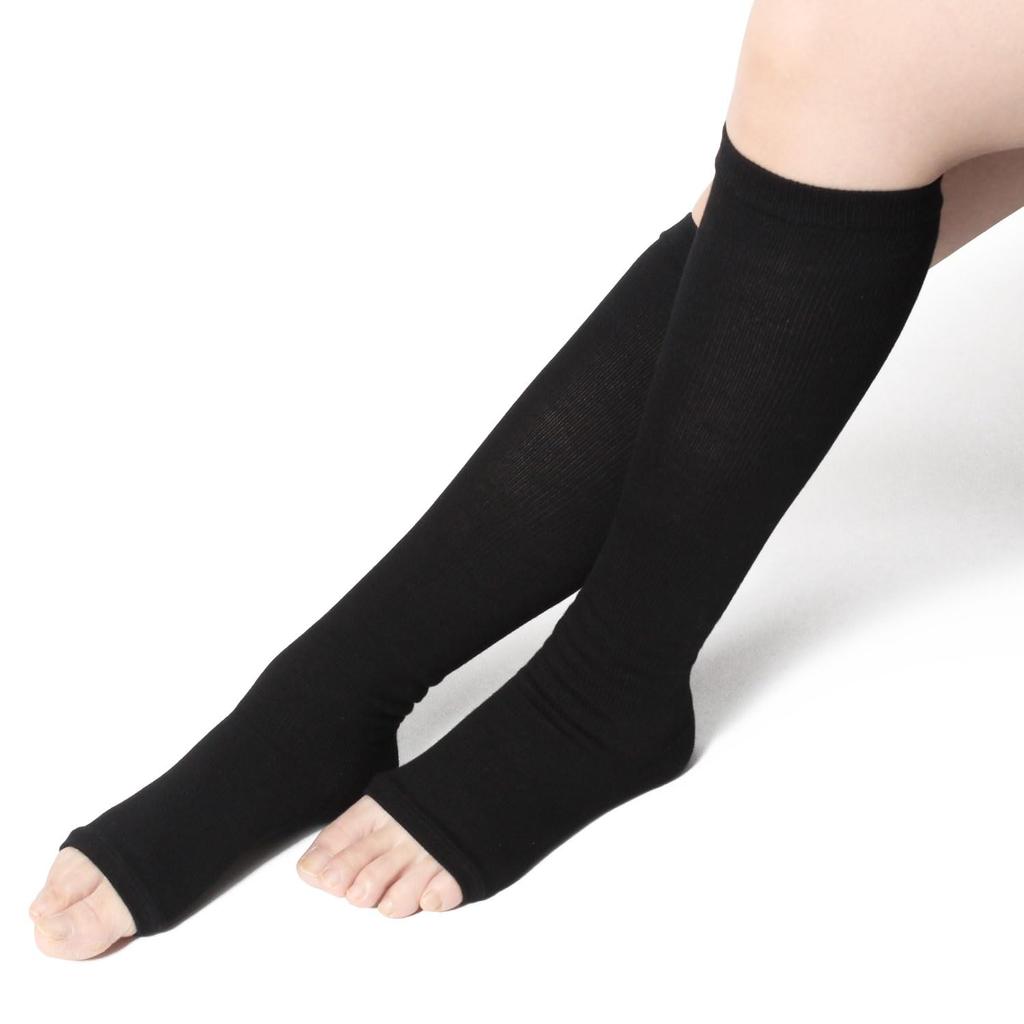Set of 5 Taiyo Knit Compression Long Cotton Strong Size Socks, Sole, Blend, Compression, 112-5p (23-25cm)
