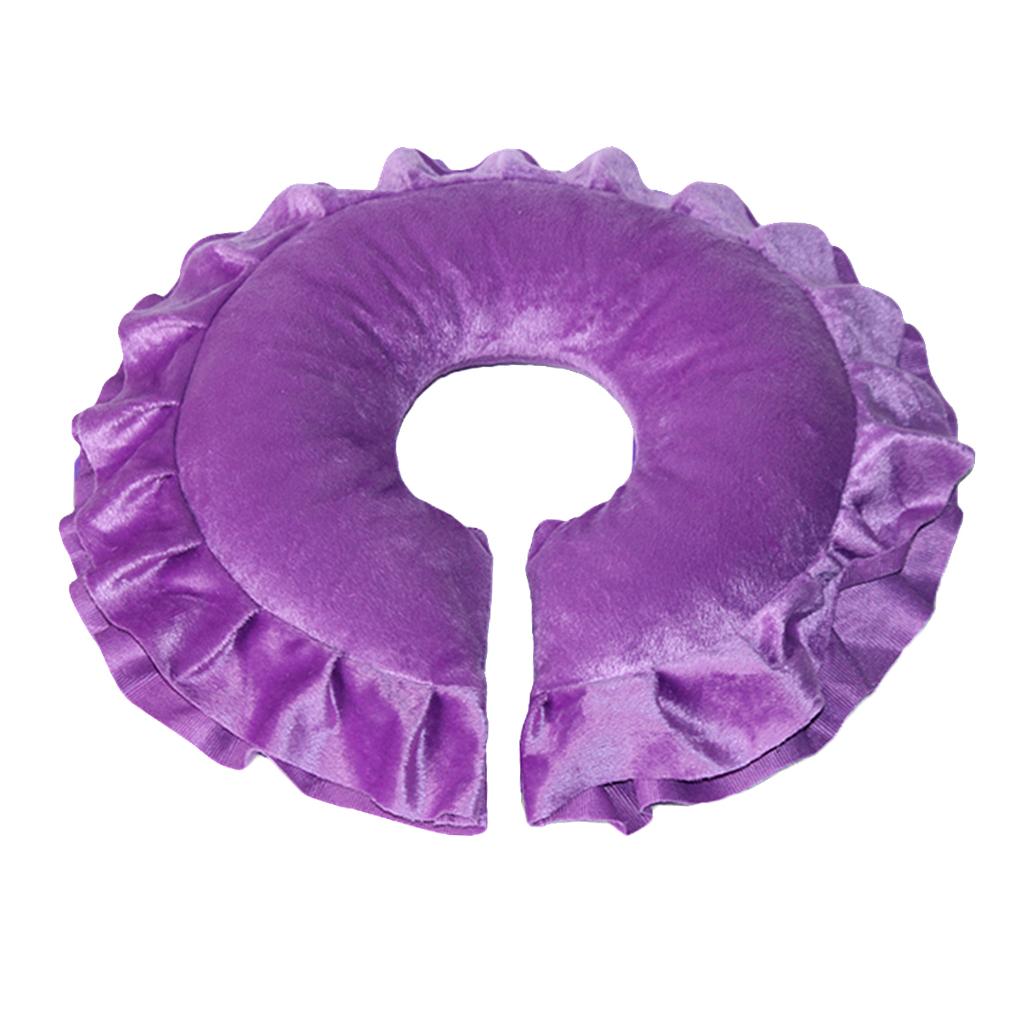 

Spa Face Cushion Polyester Soft Face Pillow Massage Table Pillow Neck Support for Salon Home Travel фіолетовий