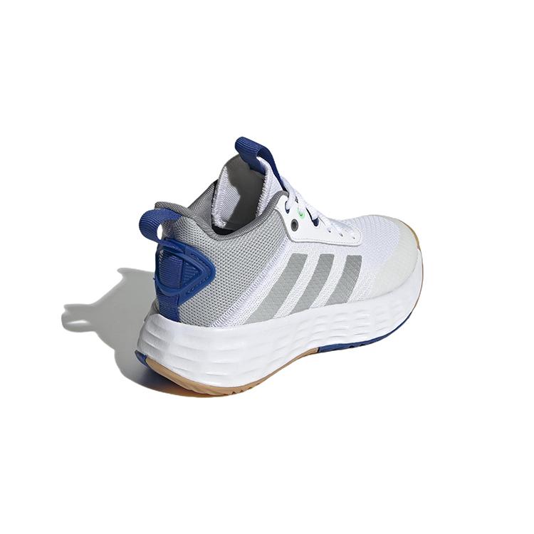 New Adidas OwnTheGame 2.0 Anti Slip Wear Resistant Low Top Children's Basketball Shoes White Gray Kids' GW1553