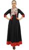 Bimba Black Anarkali Kurti Long Flared Cotton Kurta Indian Ethnic With