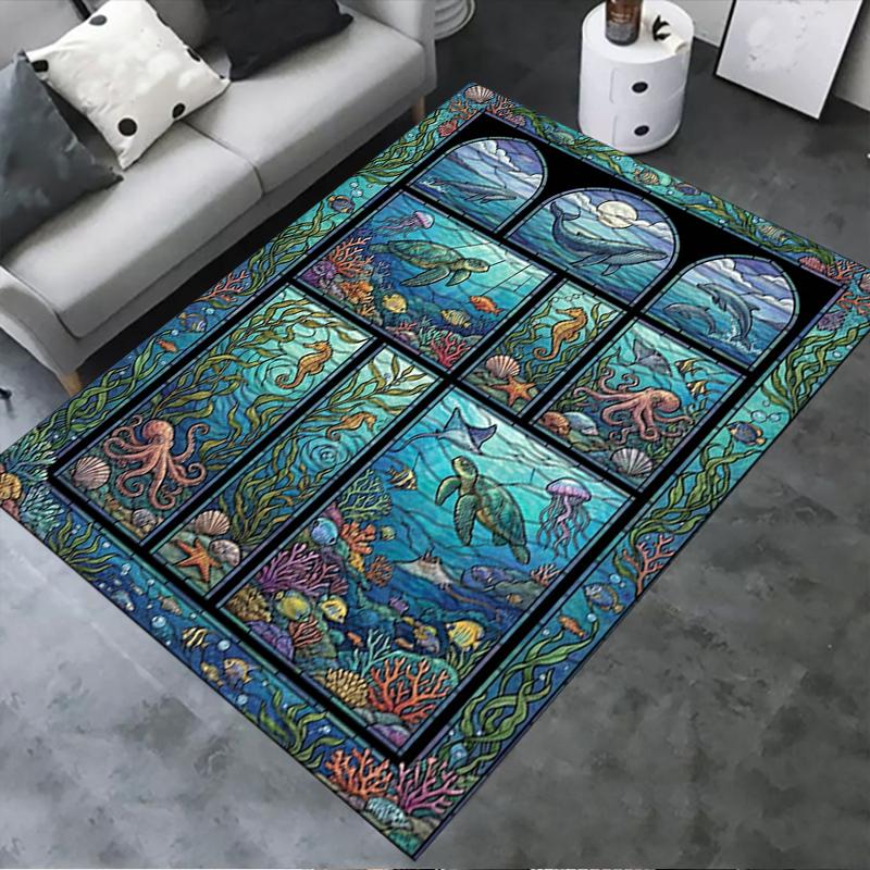 2025 New Ocean Carpet Rug for Living Room Bedroom Home Sofa Decoration,Kids play Non-slip Floor Mat102