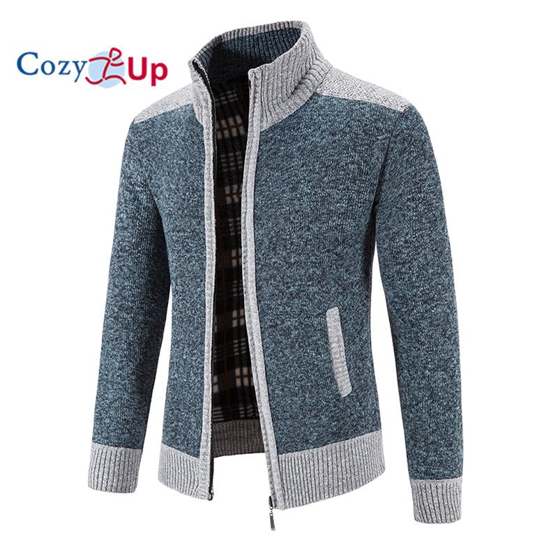 Útulný svetr s límečkem na podzim a zimu zahuštěný sametovým svetrem