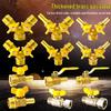 Thickened Brass 4-Point Ball Valve for Natural Gas with Male/Female & Three-Way Tee Valve.