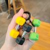 2025 Hantel Schlüsselanhänger Silikon Hantel Schlüsselanhänger Fitnessstudio Geschenke für Fitnessstudio-Liebhaber Fitness Trainer Geschenk Rucksack Autoschlüssel Anhänger