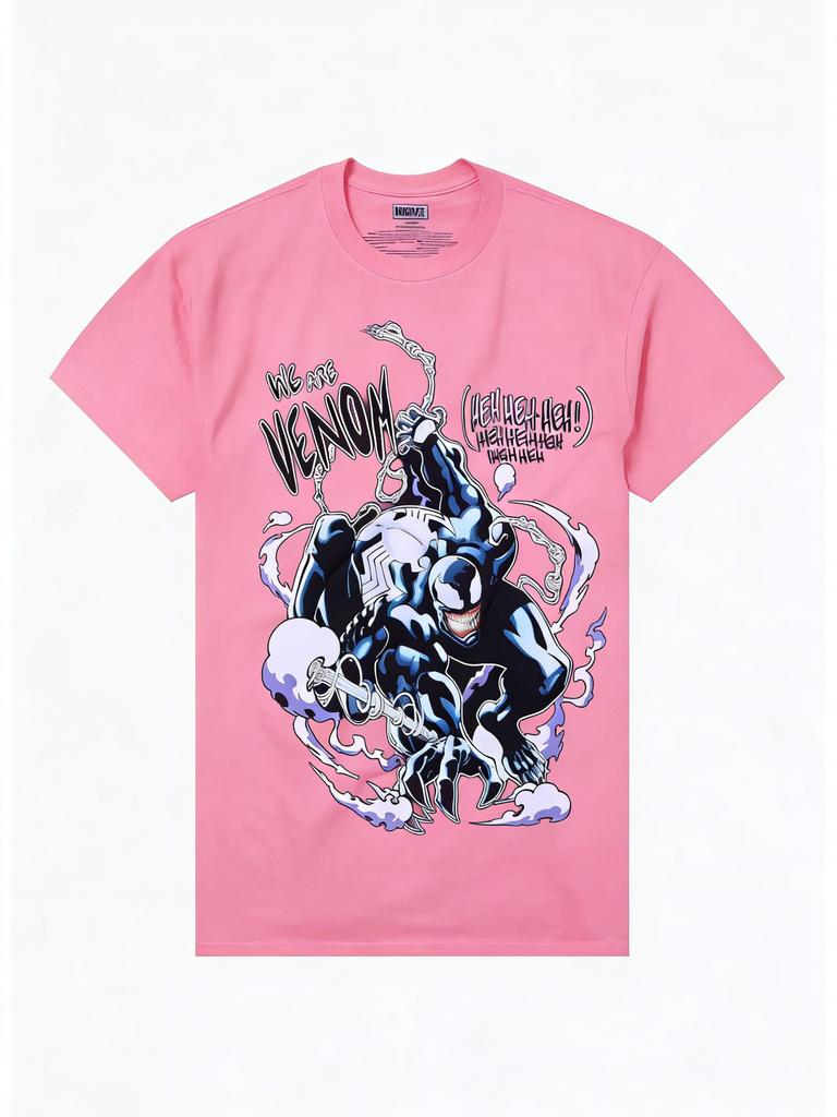 Marvel 2026 New Marvel Venom We Are Venom Graphics High Quality Unisexs and Womens Short Sleeve Plus Size Casual TShirts