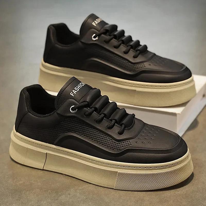 

Men s Sports Shoes Breathable Low-Top Fashionable Versatile Thick-Heeled Casual Board Shoes Comfortable Trendy Versatile 44