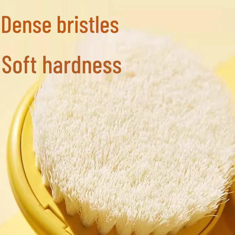 Kleiner gelber Enten Peeling-Badeschrubber mit weichen Borsten & langem Griff