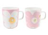 Marimekko Juhla Unikko Set of 2 Light and 073998 132 Oiva Juhla Unikko Kitchen Pen Floral Scandinavian Stylish Pair Mugs, 250ml, (White, Pink, Gold)