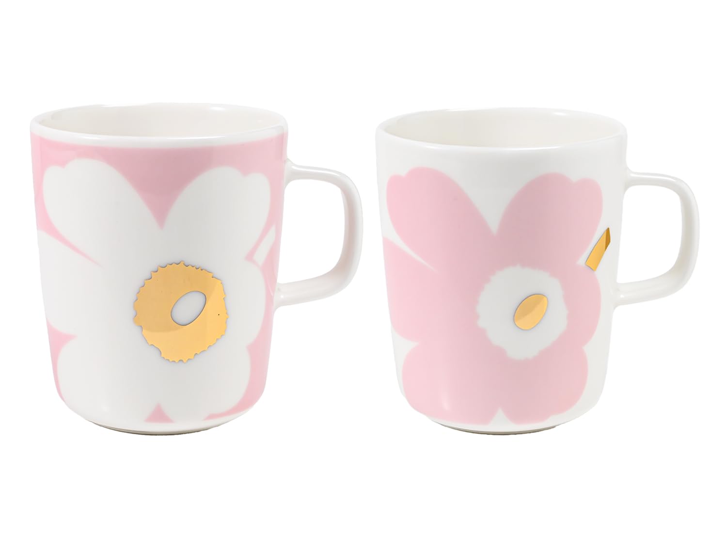 

Marimekko Juhla Unikko Набор из 2 чашек Светлый и 073998 132 Oiva Juhla Unikko Кухонная ручка Цветочный Скандинавский Стильный Пара Кружек, 250мл, (Белый, Розовый, Золотой) розовый