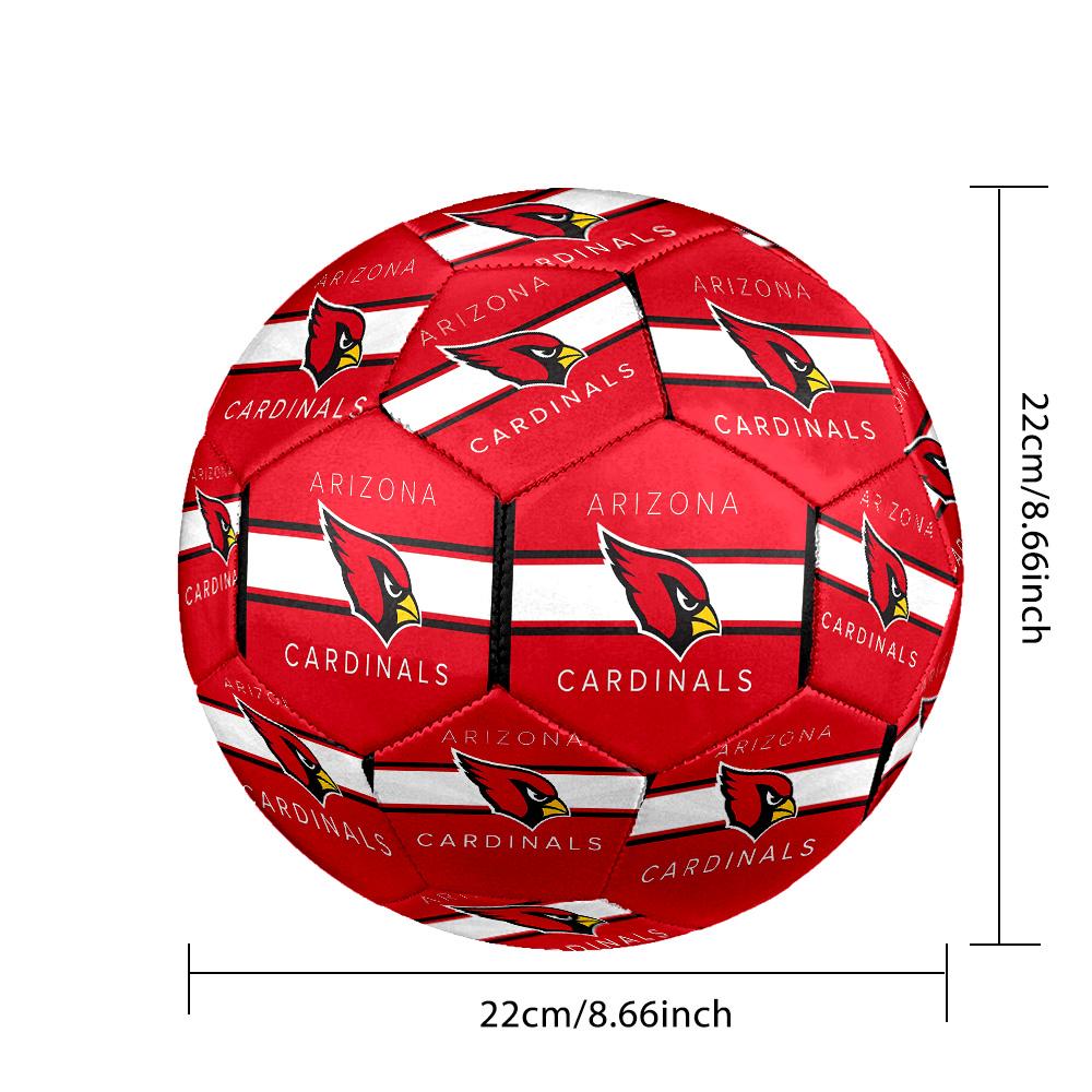 Arizona Cardinals Indoor Soccer Ball Size 5 Colorful All Ages Machine Stitched PVC Competition Ready Durable High-Bounce
