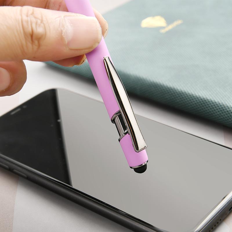 Custom Logo Colored Metal Gel Ballpoint Pen for Signing & Touchscreen Use