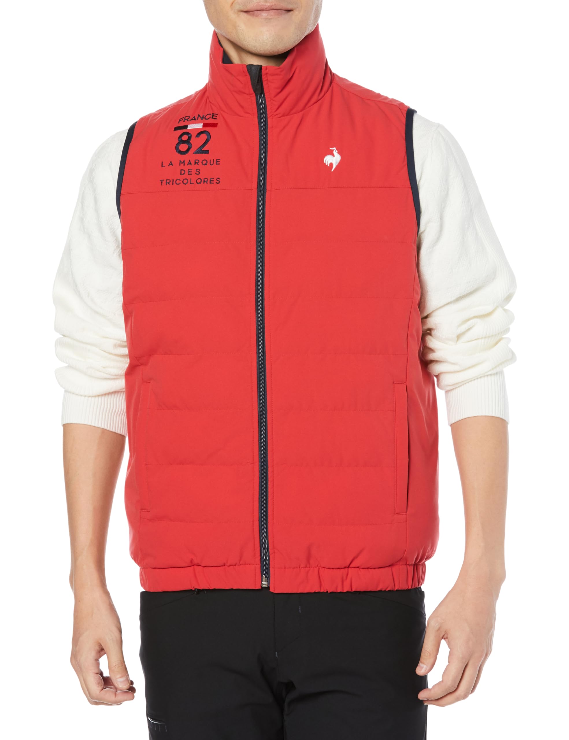 

Le Coq Sportif Golf Outer Vest RD00 Size L Men s (Limited Edition), Water-Repellent, Stretch, Windproof, HeatNavi, Golf, QGMWJK60AT, (Red),
