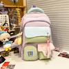 Schoolbag High Value Backpack Sweet Girl Ins Style Niche Middle School Student High School Student Schoolbag Large Capacity Casual Backpack