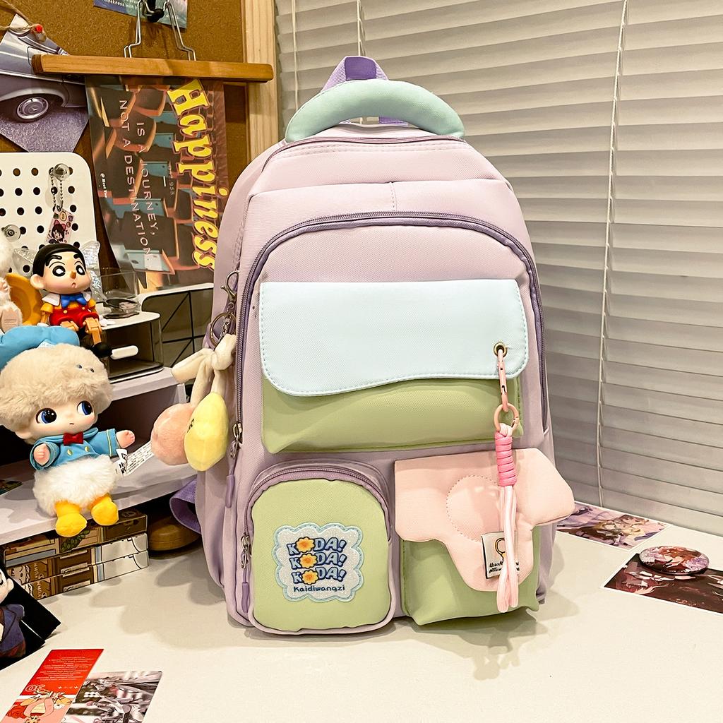 Schoolbag High Value Backpack Sweet Girl Ins Style Niche Middle School Student High School Student Schoolbag Large Capacity Casual Backpack