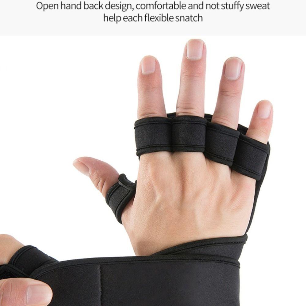 1 Pair Finger Cot Palm Protector Gloves Non-slip Weightlifting Hand Protect Pads  Pull-ups