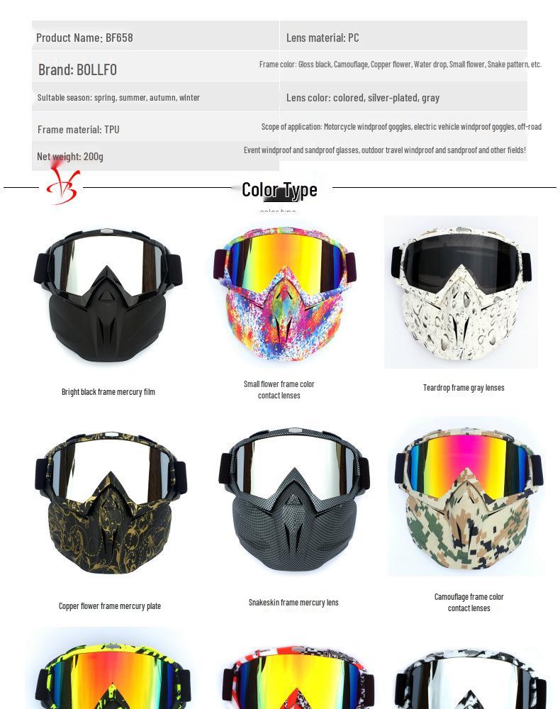 Retro Off-road Motorcycle & Ski Goggles - Cross-border Riding Glasses