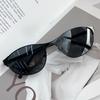 Y2K Metal Frame Cat Eye Sunglasses for Women Men Personalized Street Style Eyewear UV Protection Goggle Shades