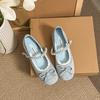 French retro shallow mouth inner height increase single shoes women's summer 2025 new with skirt soft sole versatile Mary Jane shoes