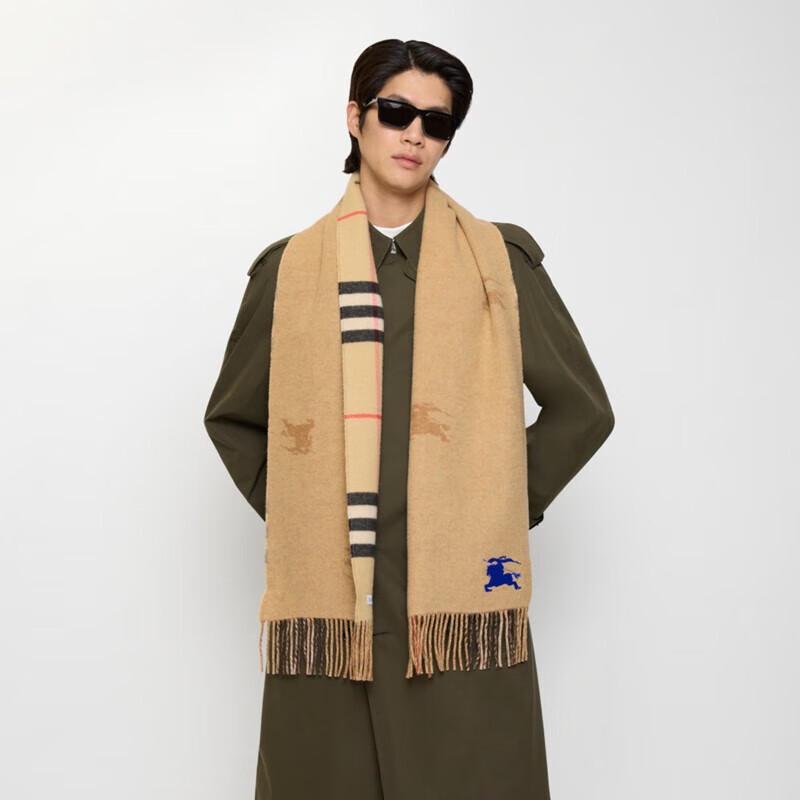 Burberry Double-Sided Plaid Cashmere Scarf