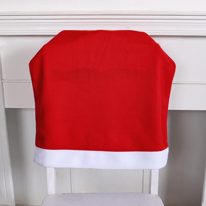Christmas Chair Hat Restaurant Hotel Decorates Chair Covers Solid Color Wedding Conference Red Velvet Chair Covers Christmas Chair Covers