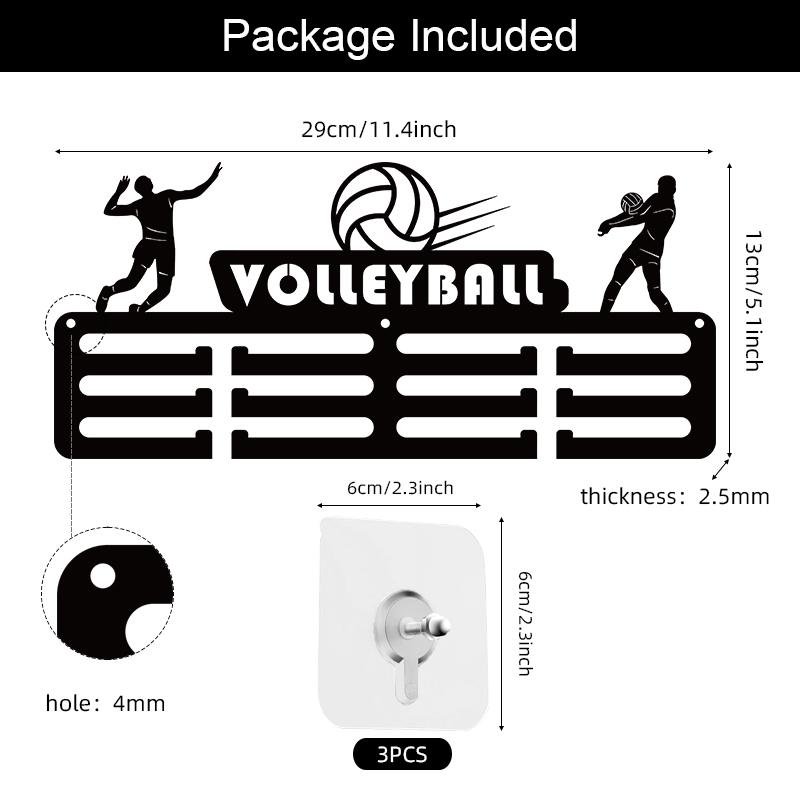 

1 шт. Настенная стойка для медалей по волейболу, держатель для хранения семейных значков, спортсменов, участников соревнований, органайзер для спортивных наград