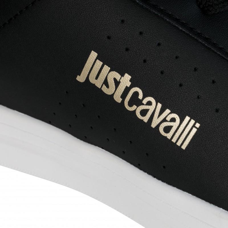 Just cavalli leather sneakers nero/gold - Size: 41