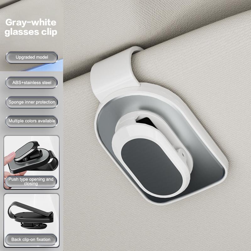 

Универсальные автомобильные держатели для солнцезащитных очков, магнитный кожаный держатель для очков, держатель для очков с билетами, аксессуары для автомобильных козырьков