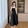 Hepburn Style Coffee Break French Black Sleeveless Vest Dress Children's Summer 2026 New Small Waist Dress