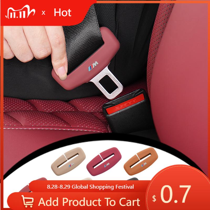 Car Sticker 2025 Hot Silicone Anti Scratch Car Seat Belt Clip Protector Buckle Lock Cover For BMW X1 X2 X3 X5 E46 E90 E70 F20 E6