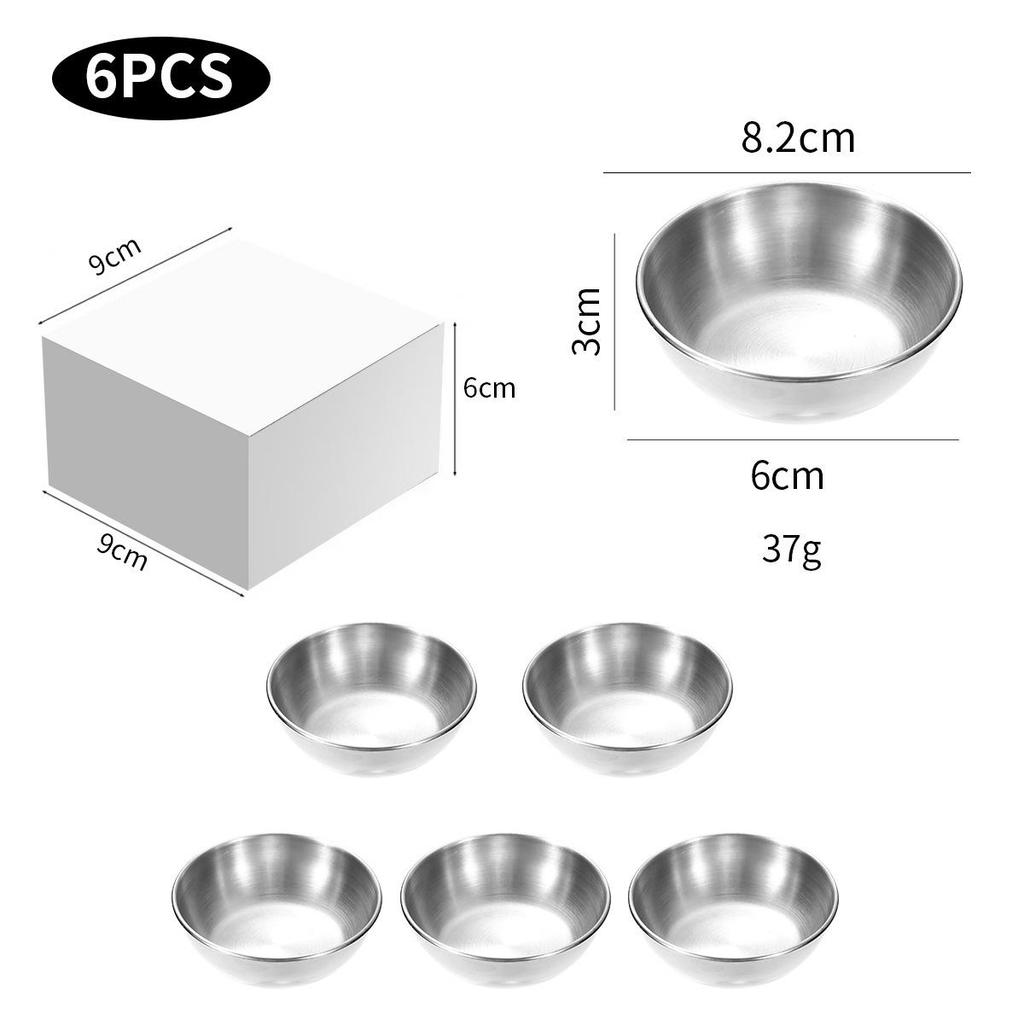 Gold Stainless Steel Appetizer & Condiment Dishes - Small Sauce & Seasoning Dish Set