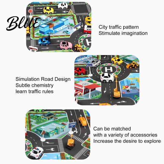 Game Pad Comfortable Play Place Mat Traffic Toy Playing Waterproof Educational Parking Baby Pattern Accessories