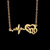 Atoztide Personalized Custom Rose Heart Name Necklaces for Women Stainless Steel Pendant Choker Link Chain Birthday Jewelry Gift
