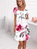 Frühling 2026 Damen 3D Digitaldruck Kurzarmkleid